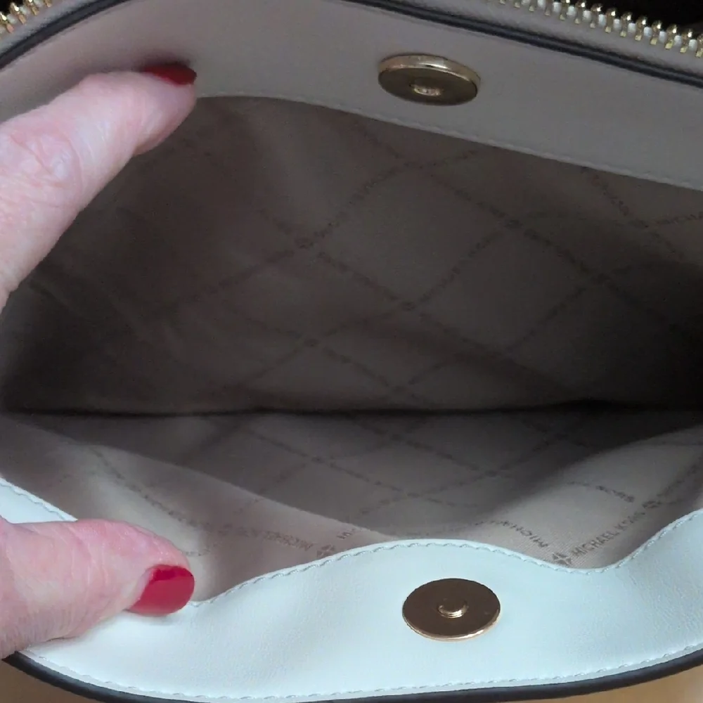 Michael Kors Whitney Cream Chain Strap Shoulder Bag